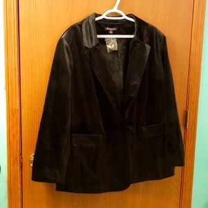 Roamans Black Velvet Blazer